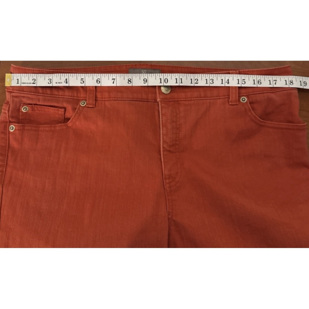 Chicos  Women's So Slimming Jeans Size 2 Chicos 12US Deep Coral  Burnt Orange - Picture 10 of 16